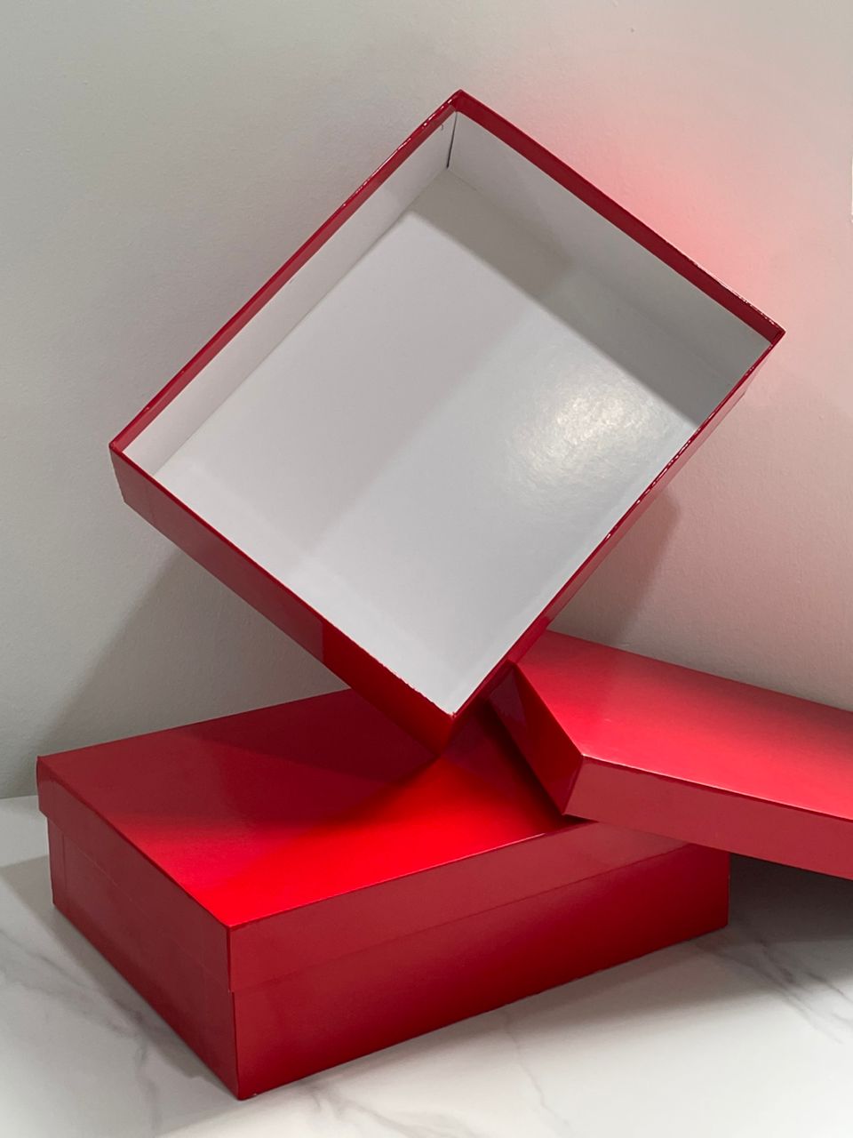 Glossy red box