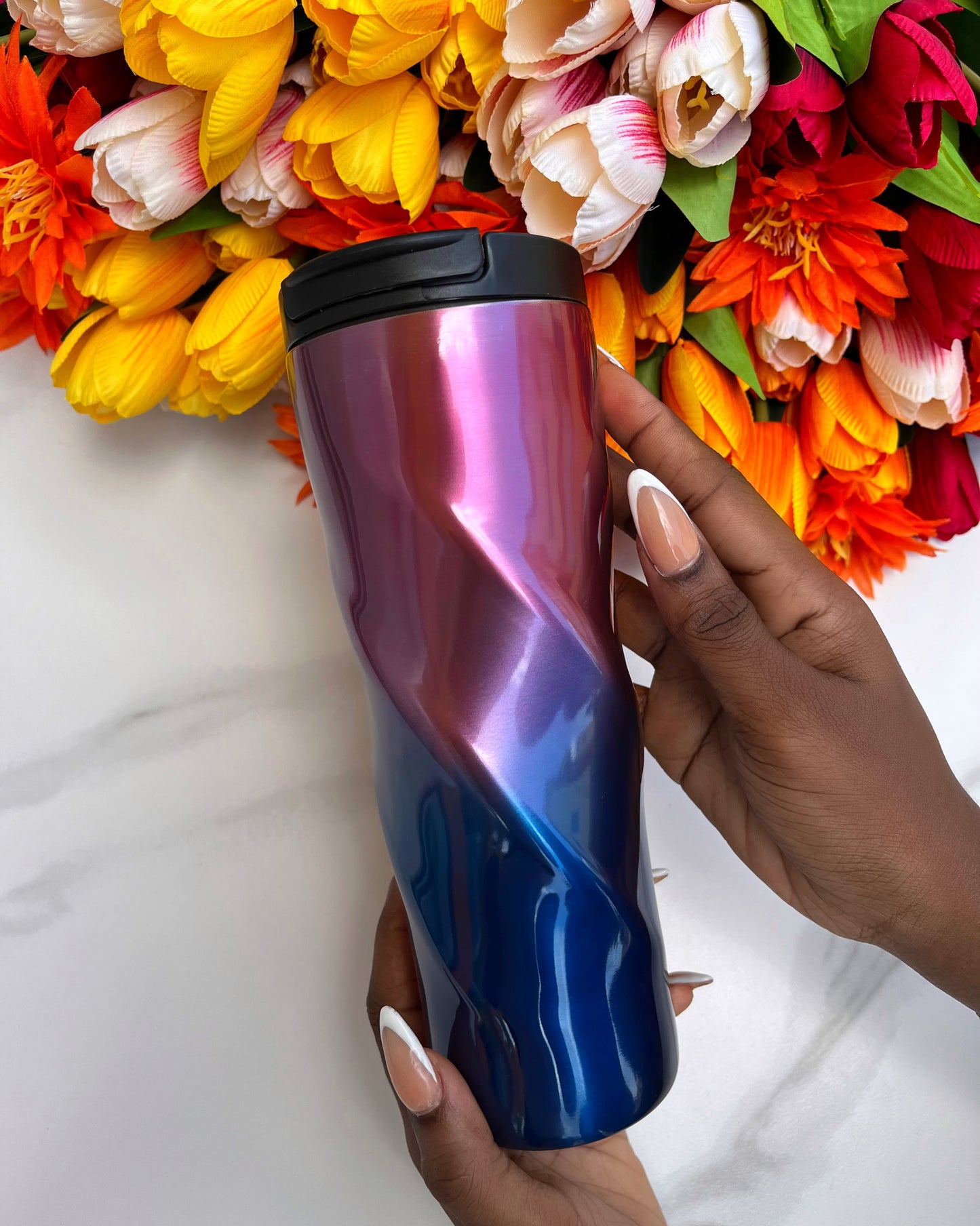Twisted Tumbler (Purple-Blue)