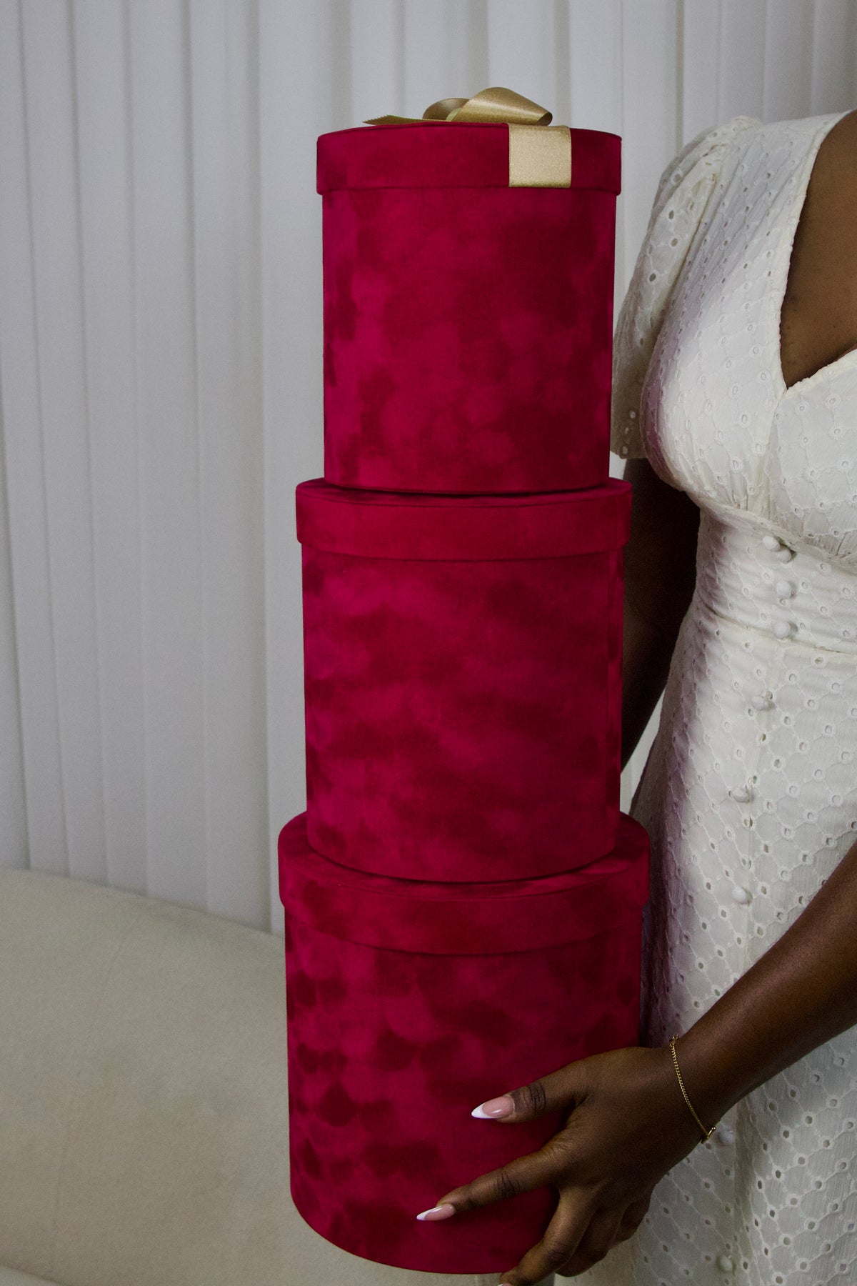 Red Round Velvet Box