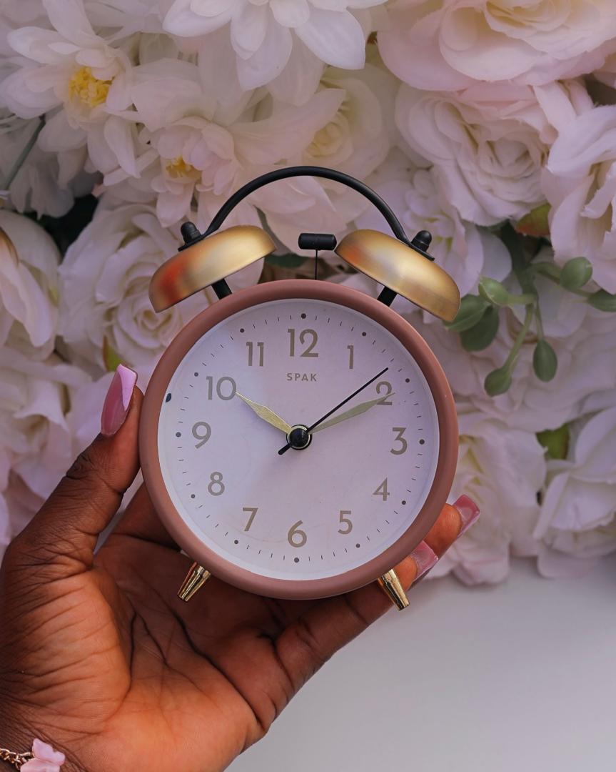 Gold bell clock (nude)