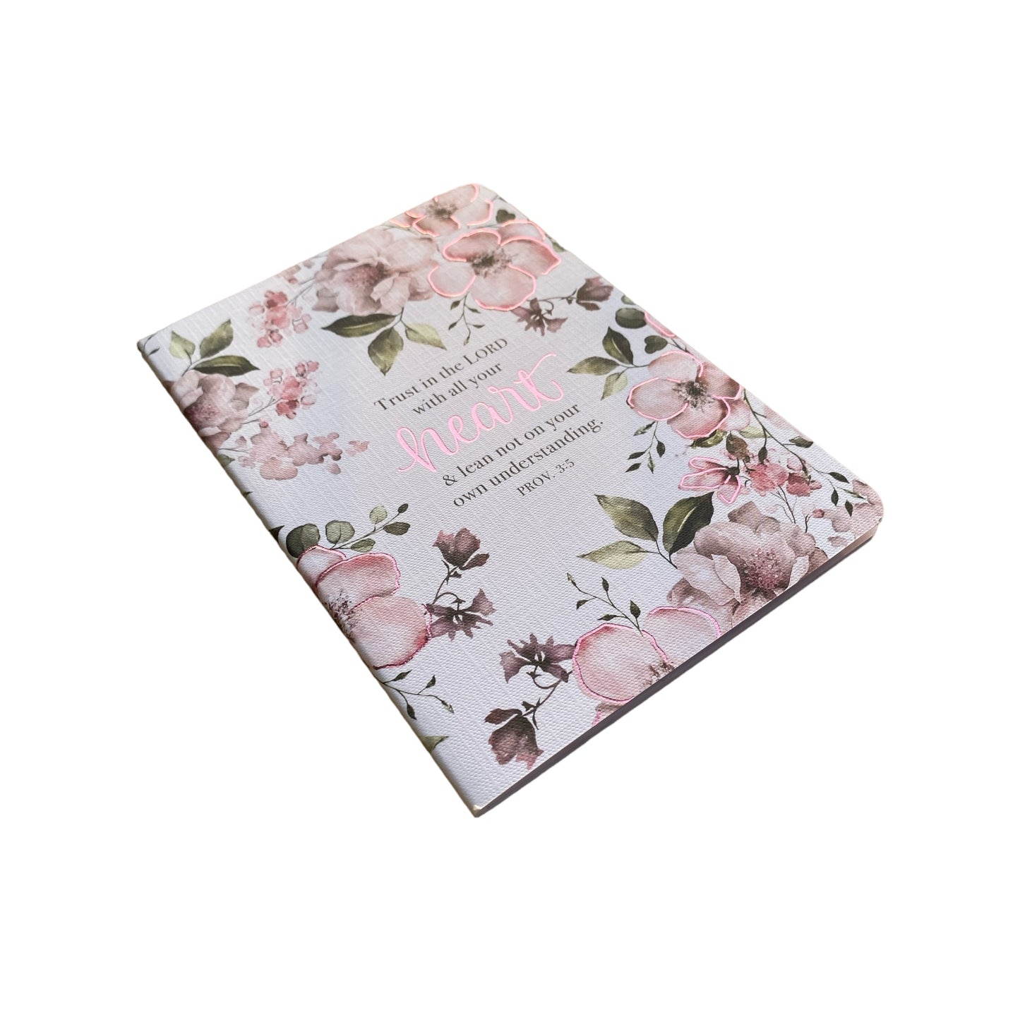 White Floral Trust in the Lord Notebook