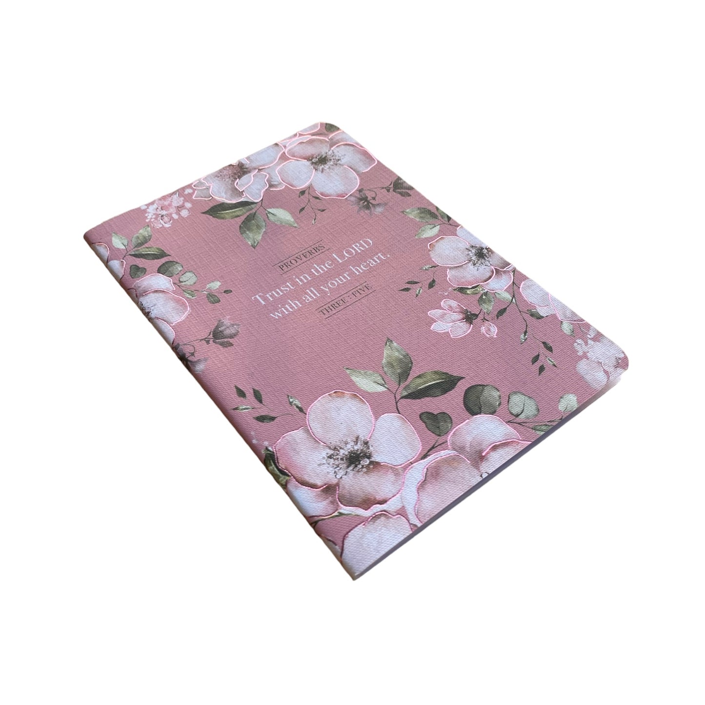 Purple Floral Trust in the Lord Notebook