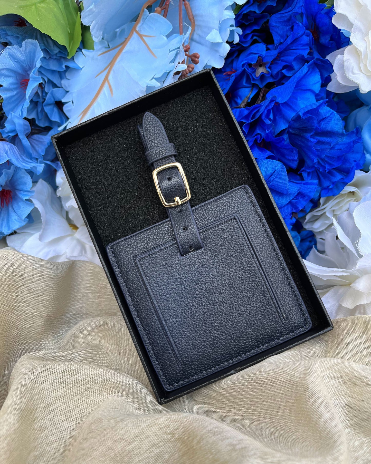 Square Bag Tag (Navy Blue)