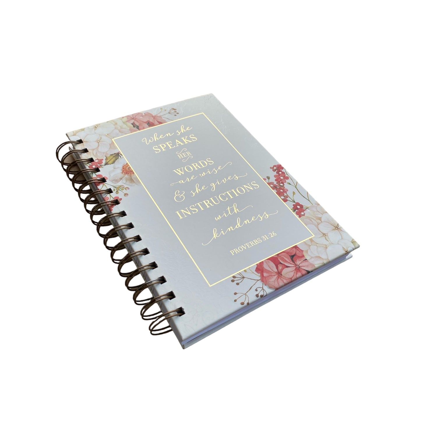 Nude Flowery Spiral Notebook
