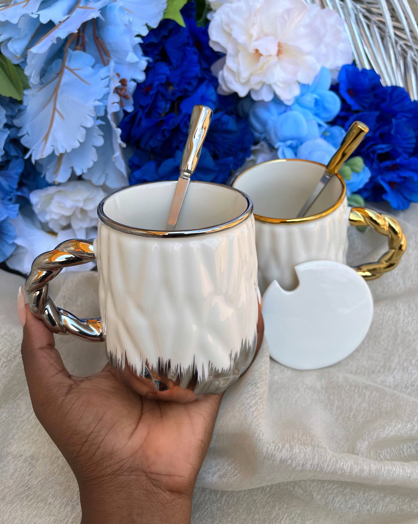 Ombré Ceramic Mug ( Silver )