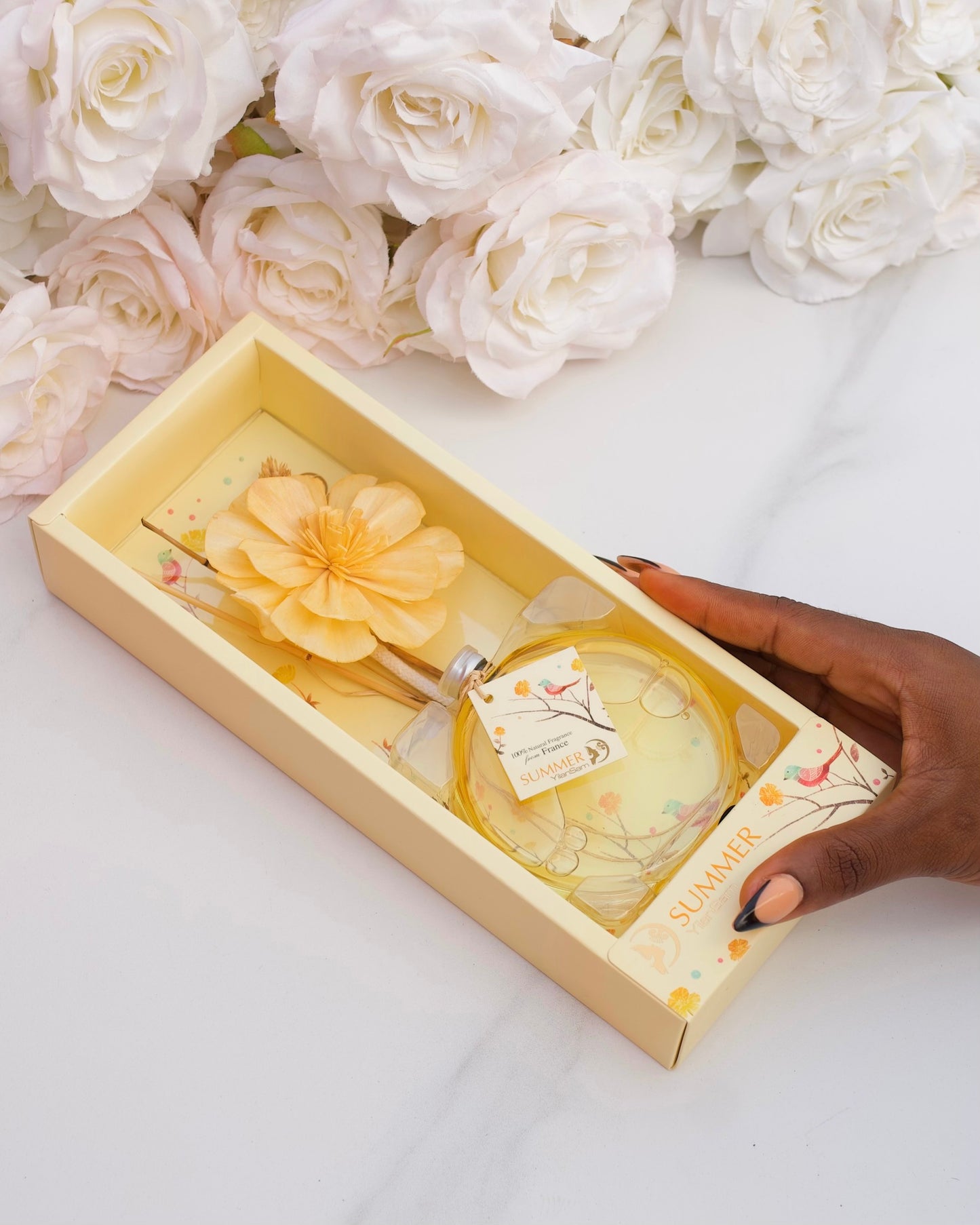 Floral reed diffuser (yellow)