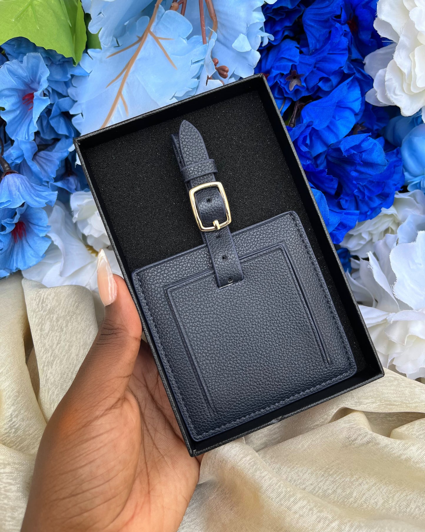 Square Bag Tag (Navy Blue)