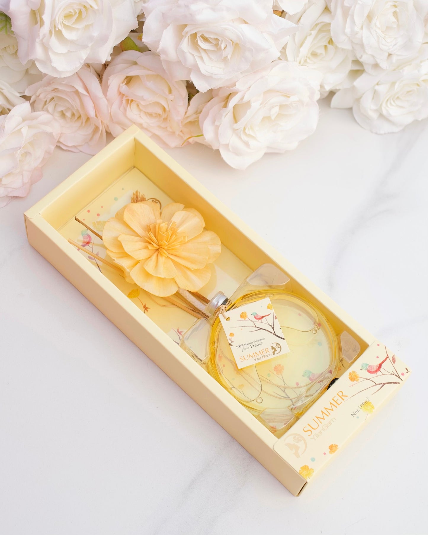 Floral reed diffuser (yellow)