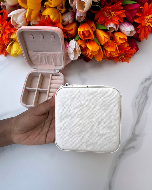 Small Square Jewellery Box (White)