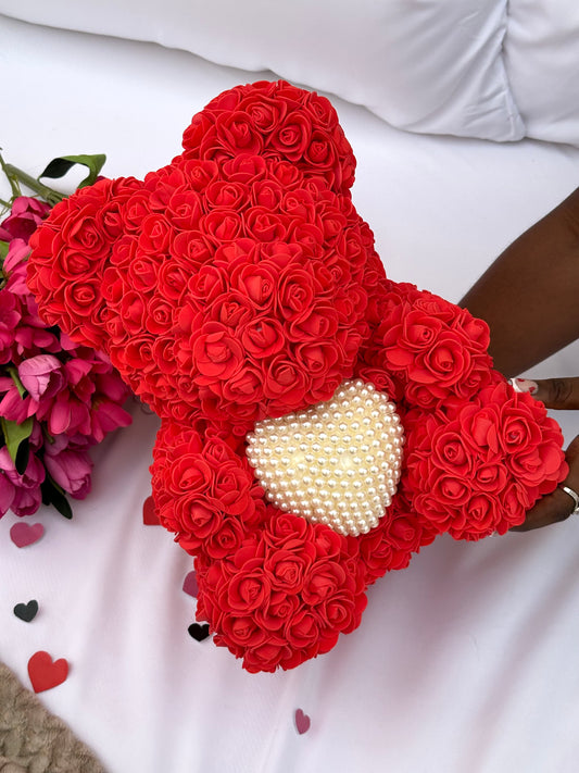 Rose Teddy Bear (Red)