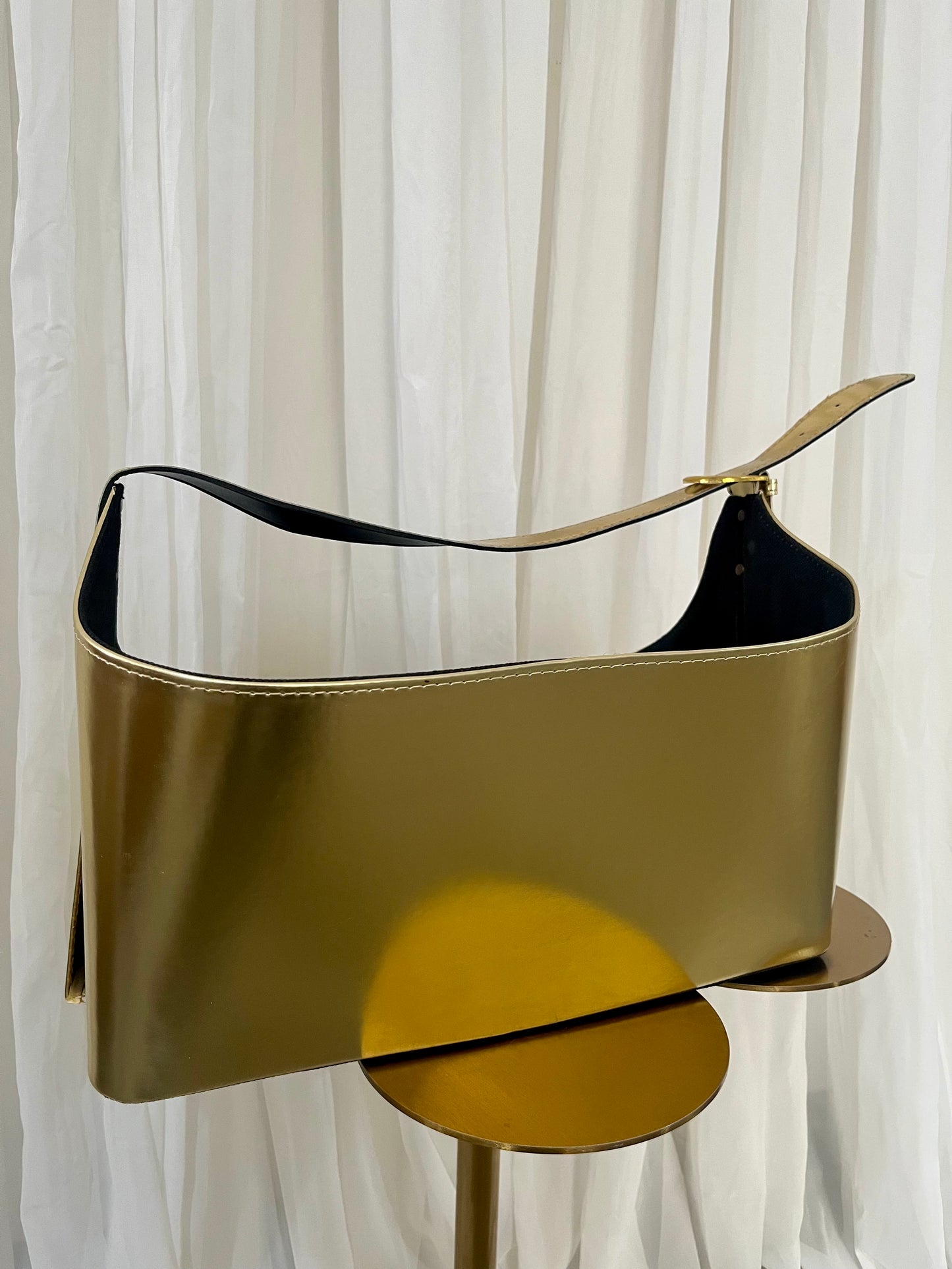 Long Leather Basket