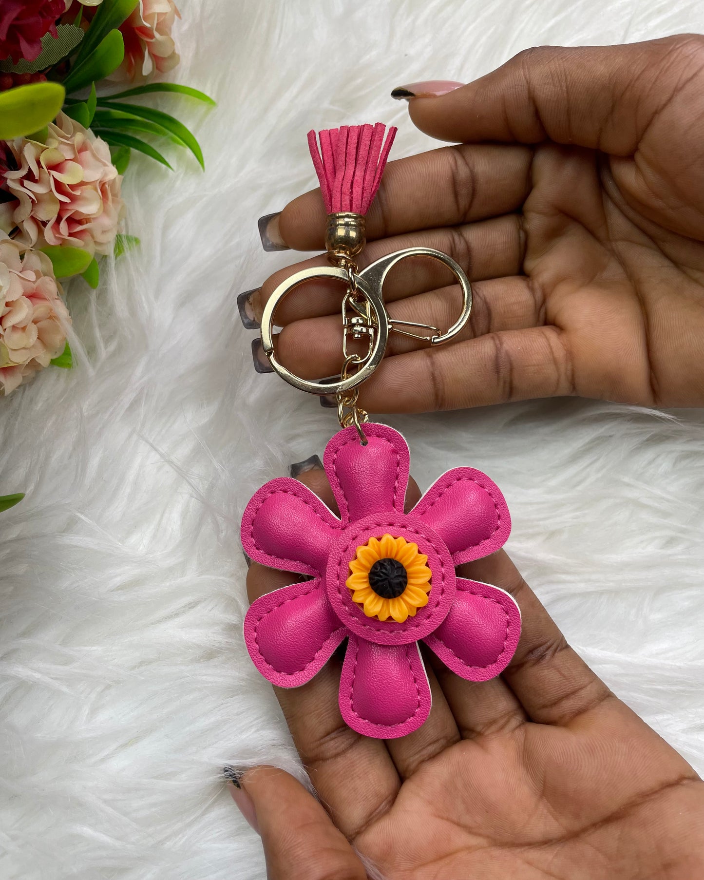 Petal pop Keychain (Hot pink)