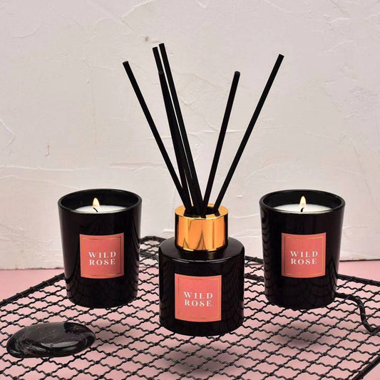 Wild Rose Candles and Diffuser Gift Set