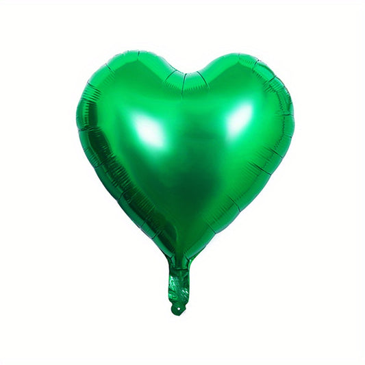 Glossy Heart Balloon - Green