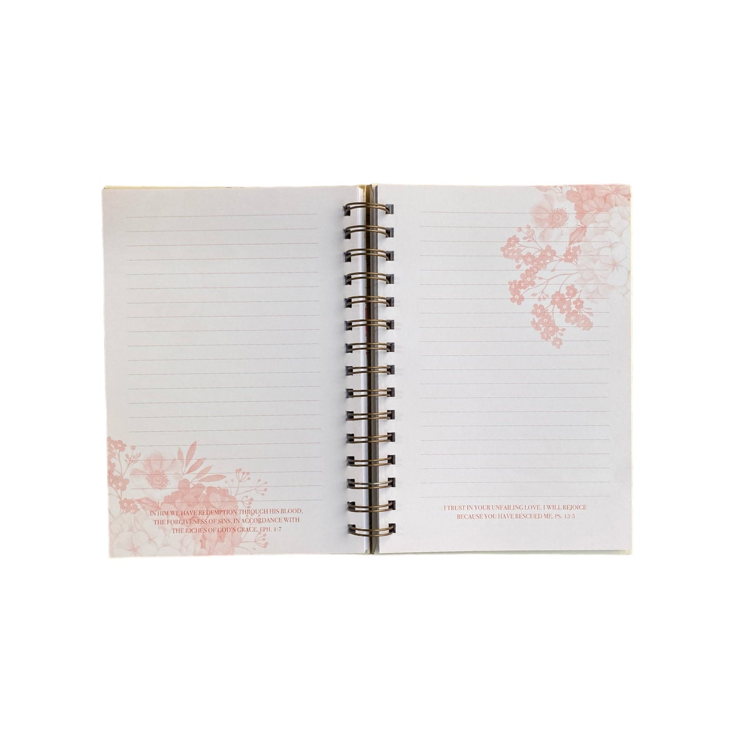 Nude Flowery Spiral Notebook