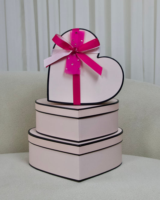 Pink Heart Bow Box