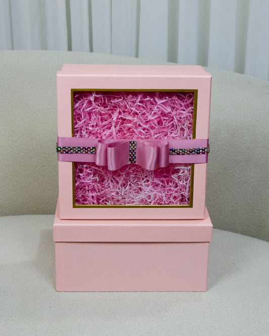 Pink Transparent top box