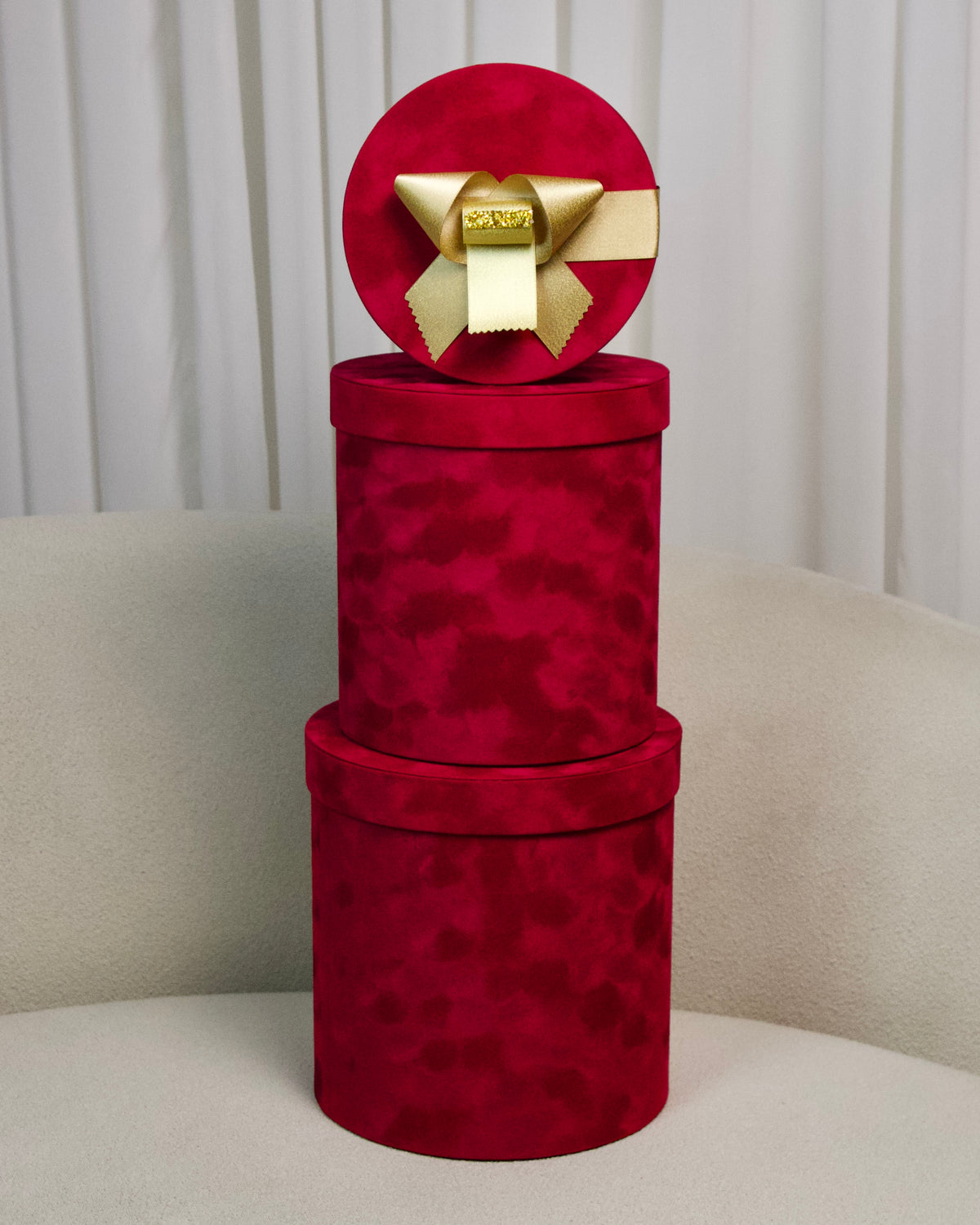 Red Round Velvet Box