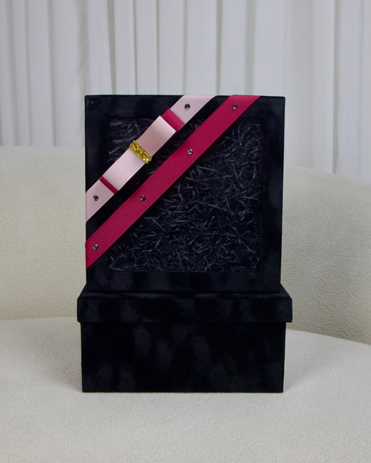 Black Velvet Transparent Top Box