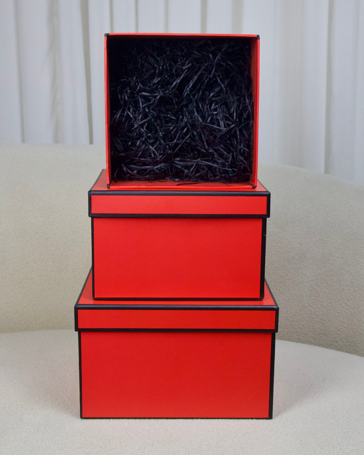 Red Square Bow Box