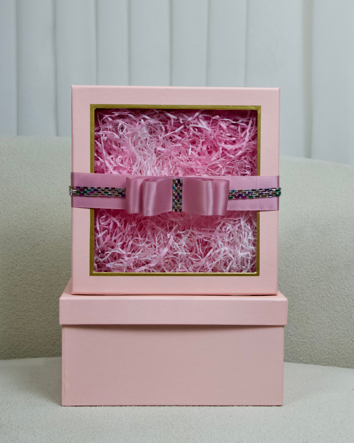 Pink Transparent top box
