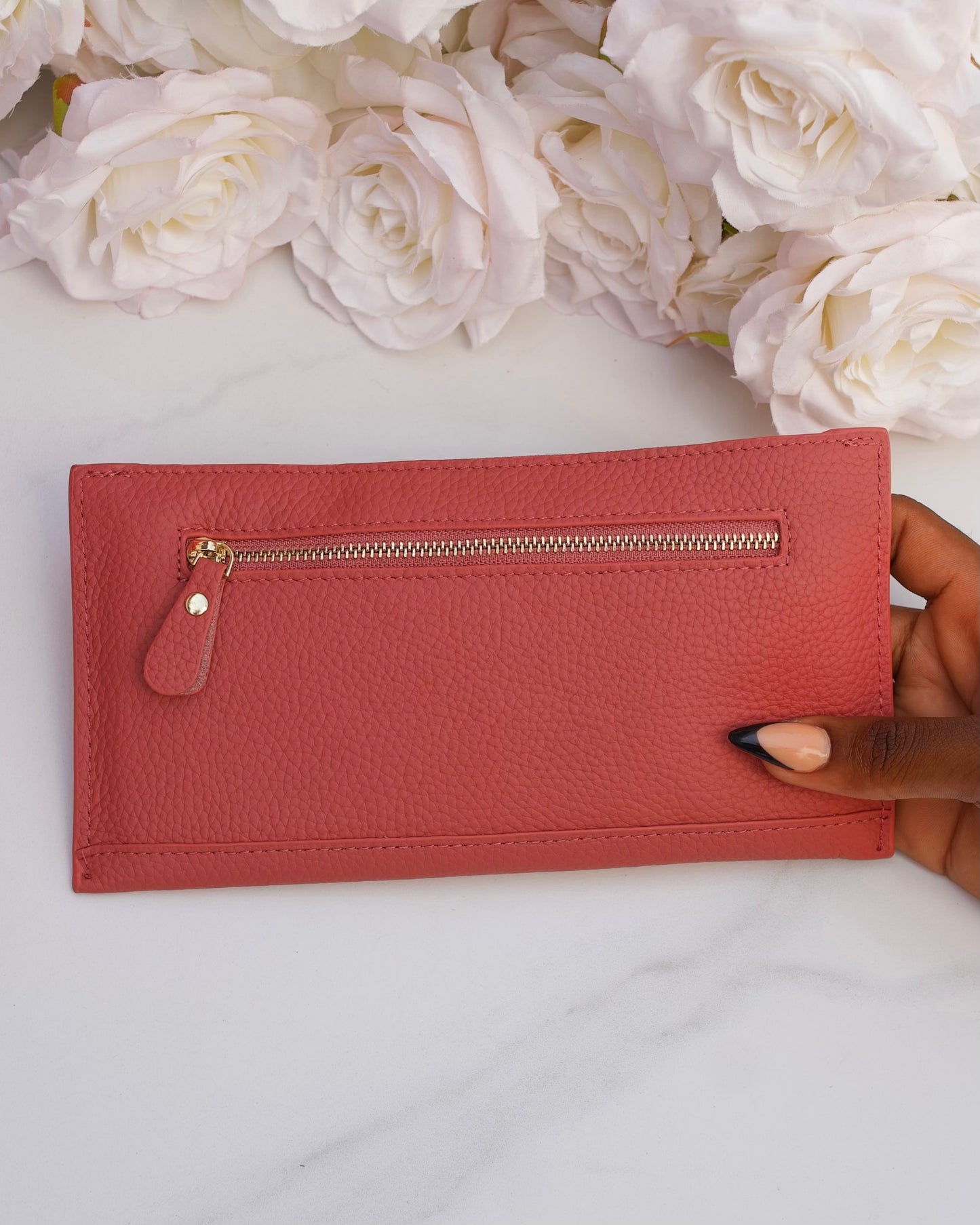 Leather purse (pink)