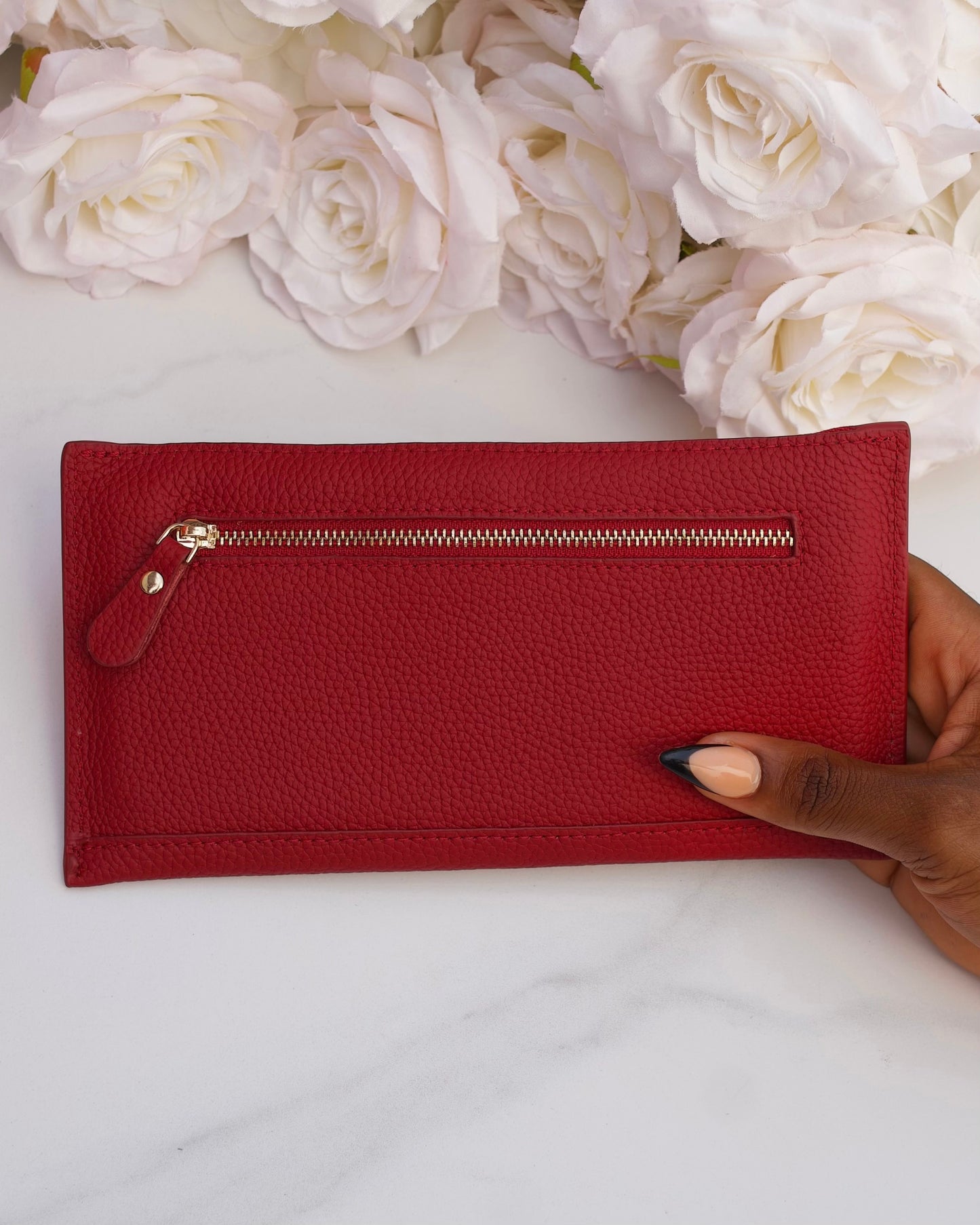 Leather purse (red)