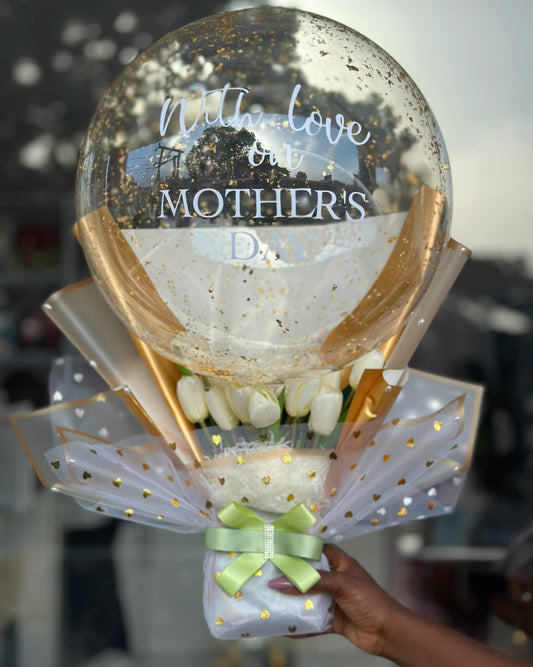 Mother's Day Bubble Bouquet (White)