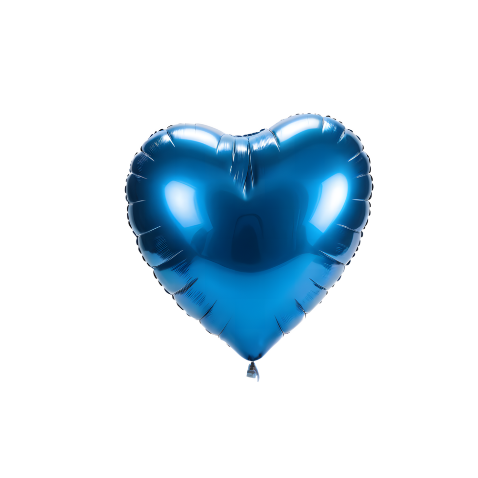 Glossy Heart Balloon - Blue