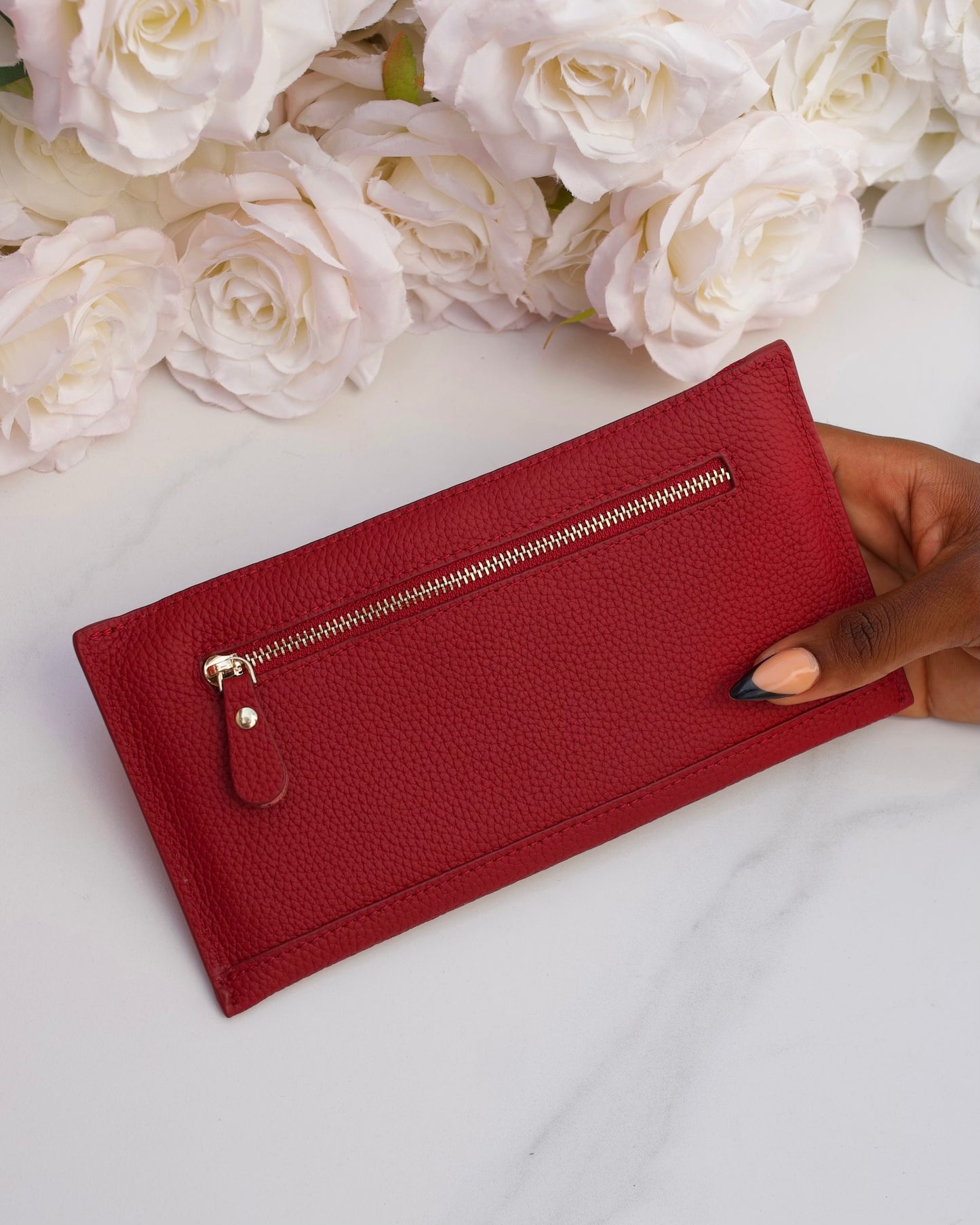 Leather purse (red)