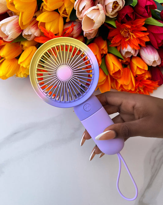 Ombré Handheld fan (Purple)