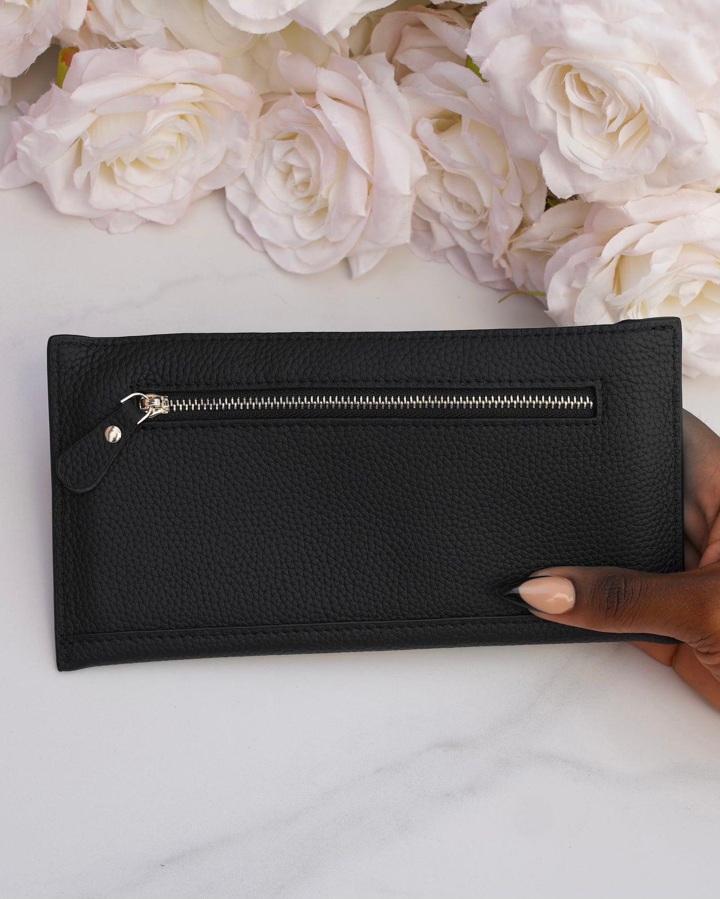 Leather purse (black)