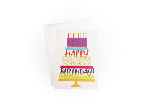 Birthday Cards - Three Tier Cake