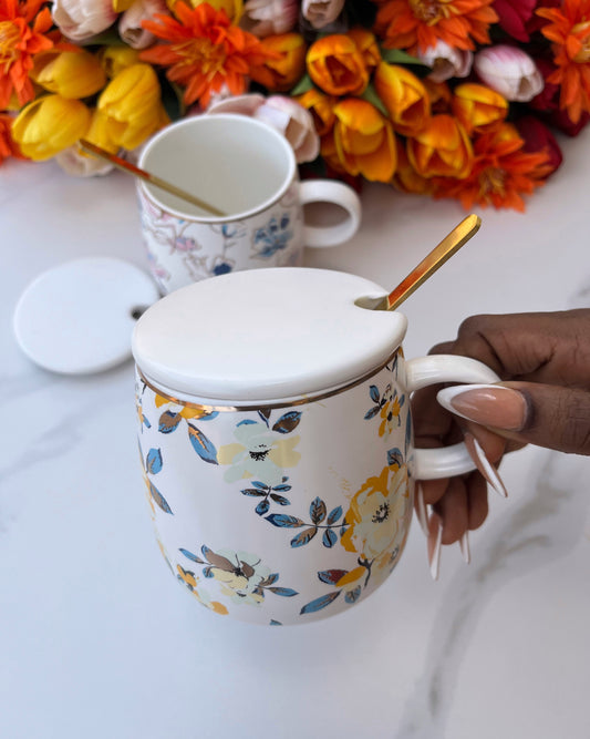 Floral Mug (Yellow flowers)