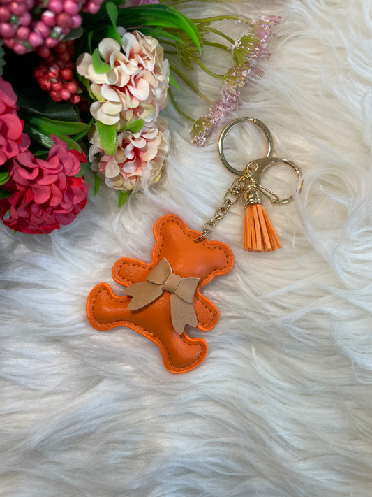 Teddy Tassel Keyholder (Orange)