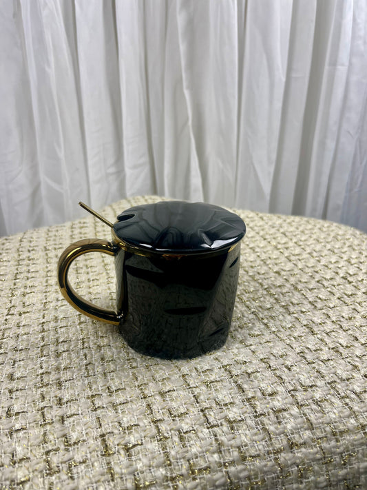 Gold Edge Ceramic Mug