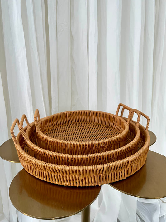 Soft round tray with handle (Large)