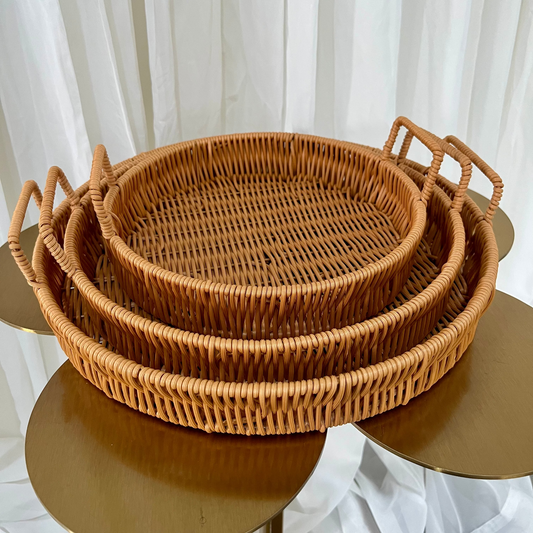 Soft round tray with handle (small)