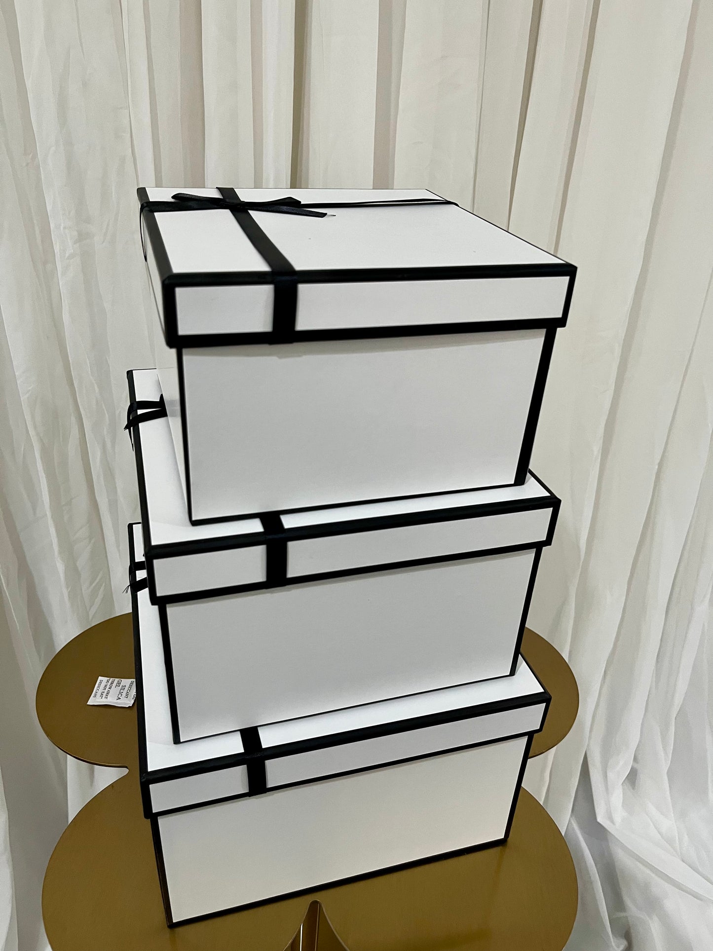 Square Bow Box - White