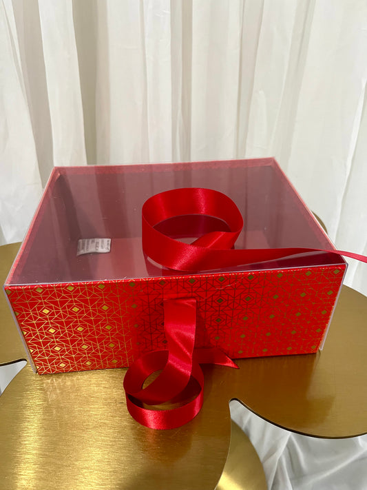 Red-Gold See-through Box