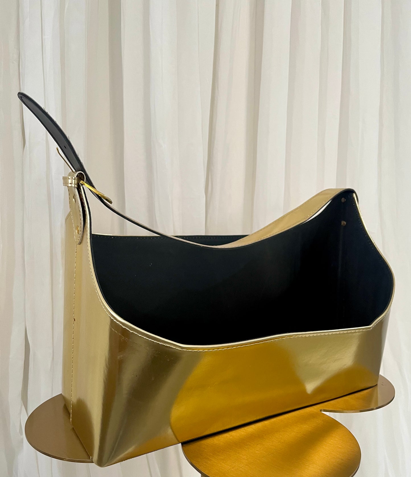 Long Leather Basket
