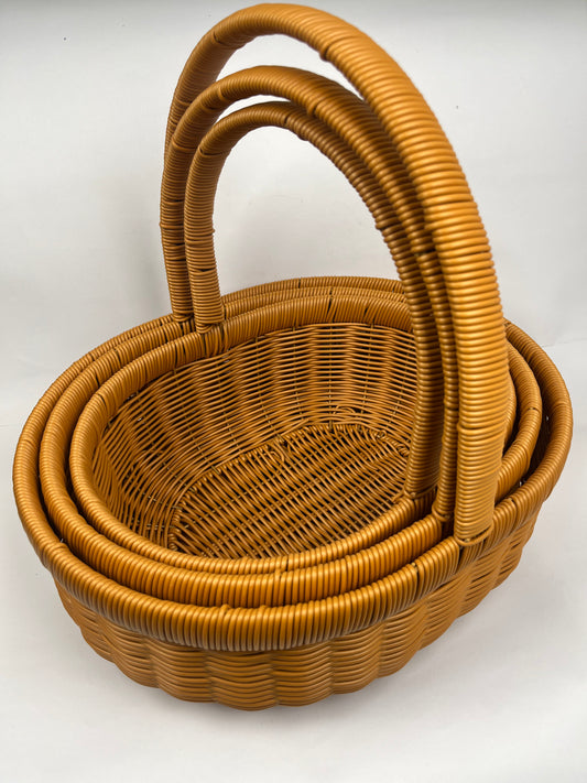 Soft oval basket with handle (Large)