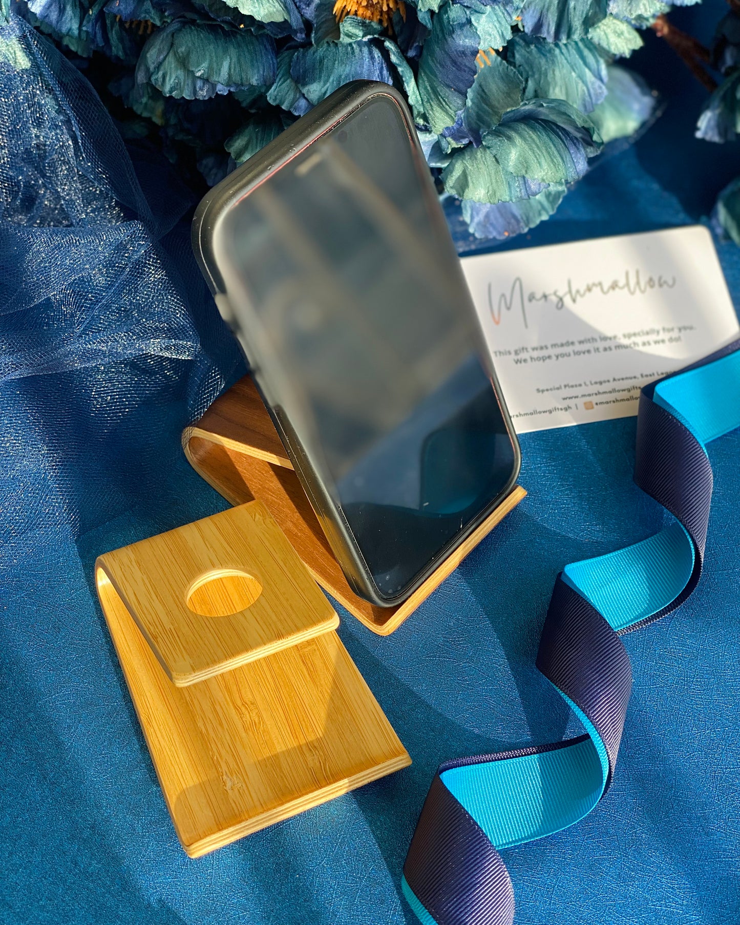 Wooden Phone Stand ( Light Brown )