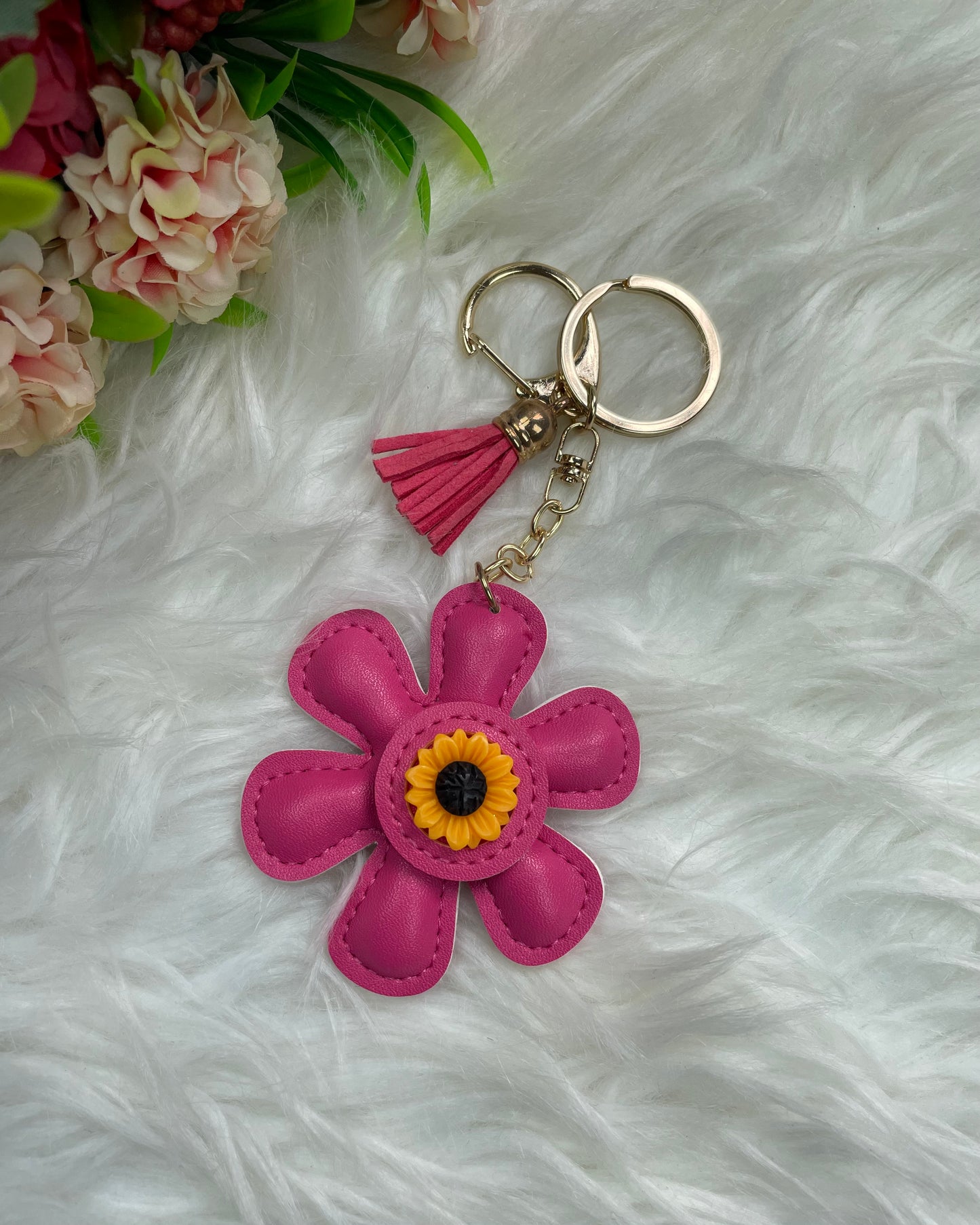 Petal pop Keychain (Hot pink)