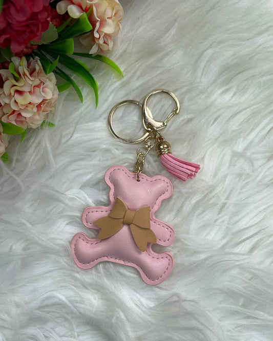 Teddy Tassel Keyholder (Light pink)
