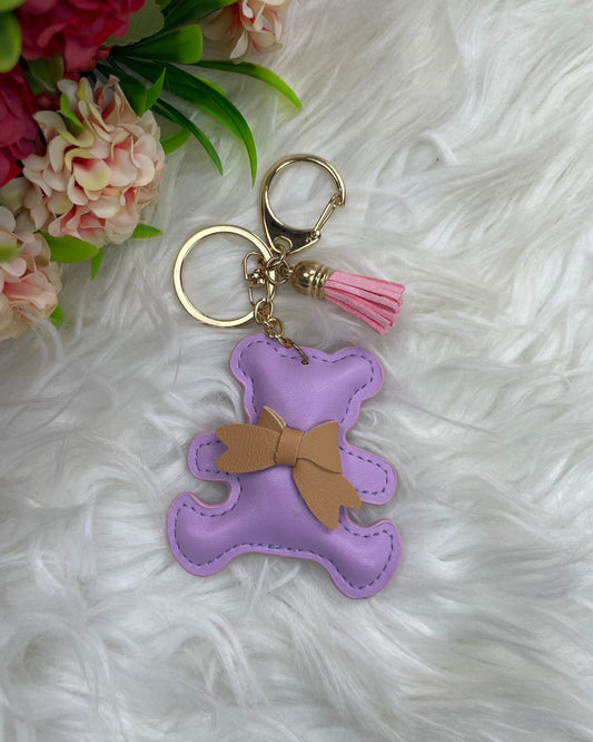 Teddy Tassel Keyholder (Purple)