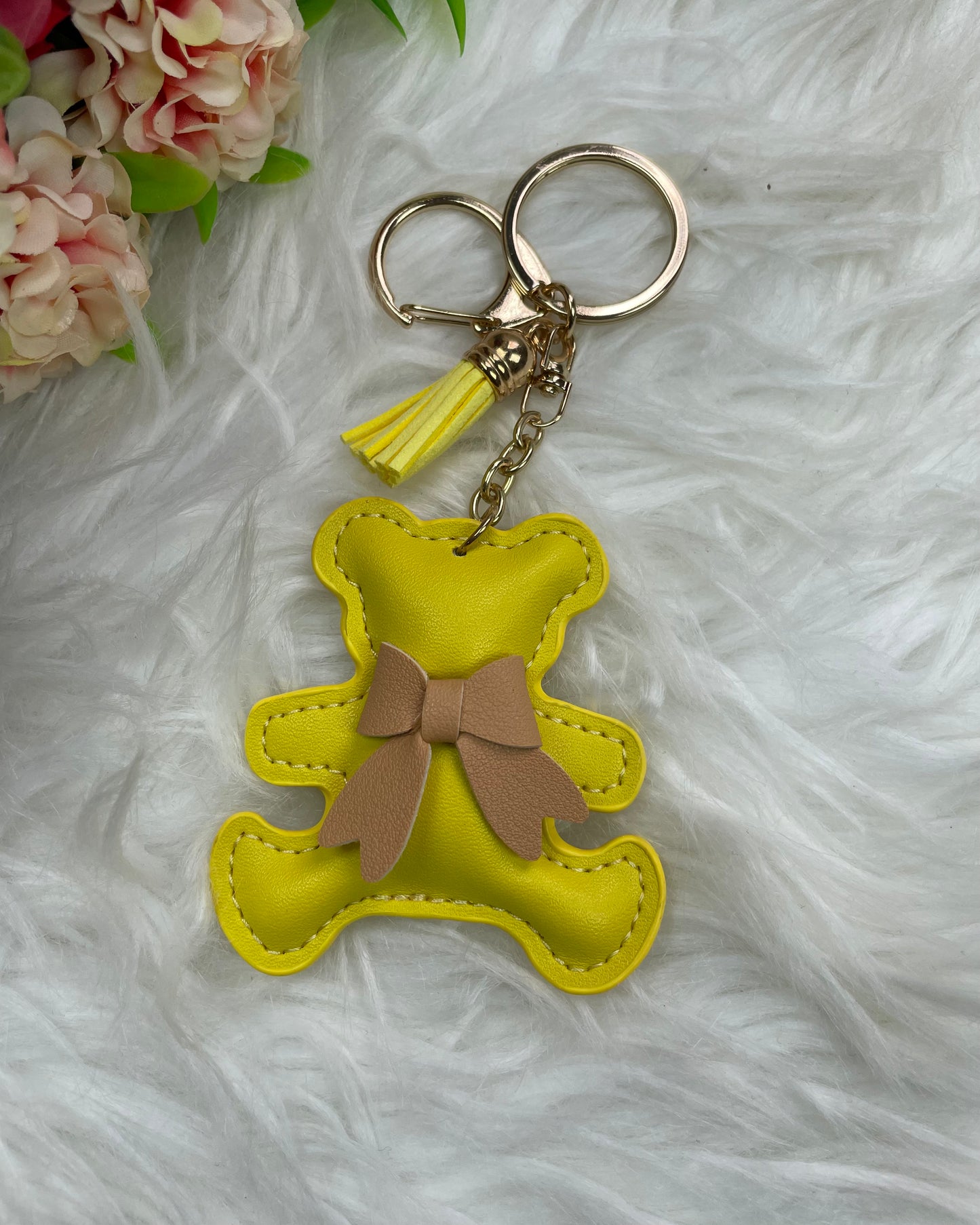 Teddy Tassel Keyholder (Yellow)