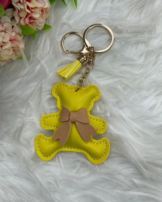 Teddy Tassel Keyholder (Yellow)