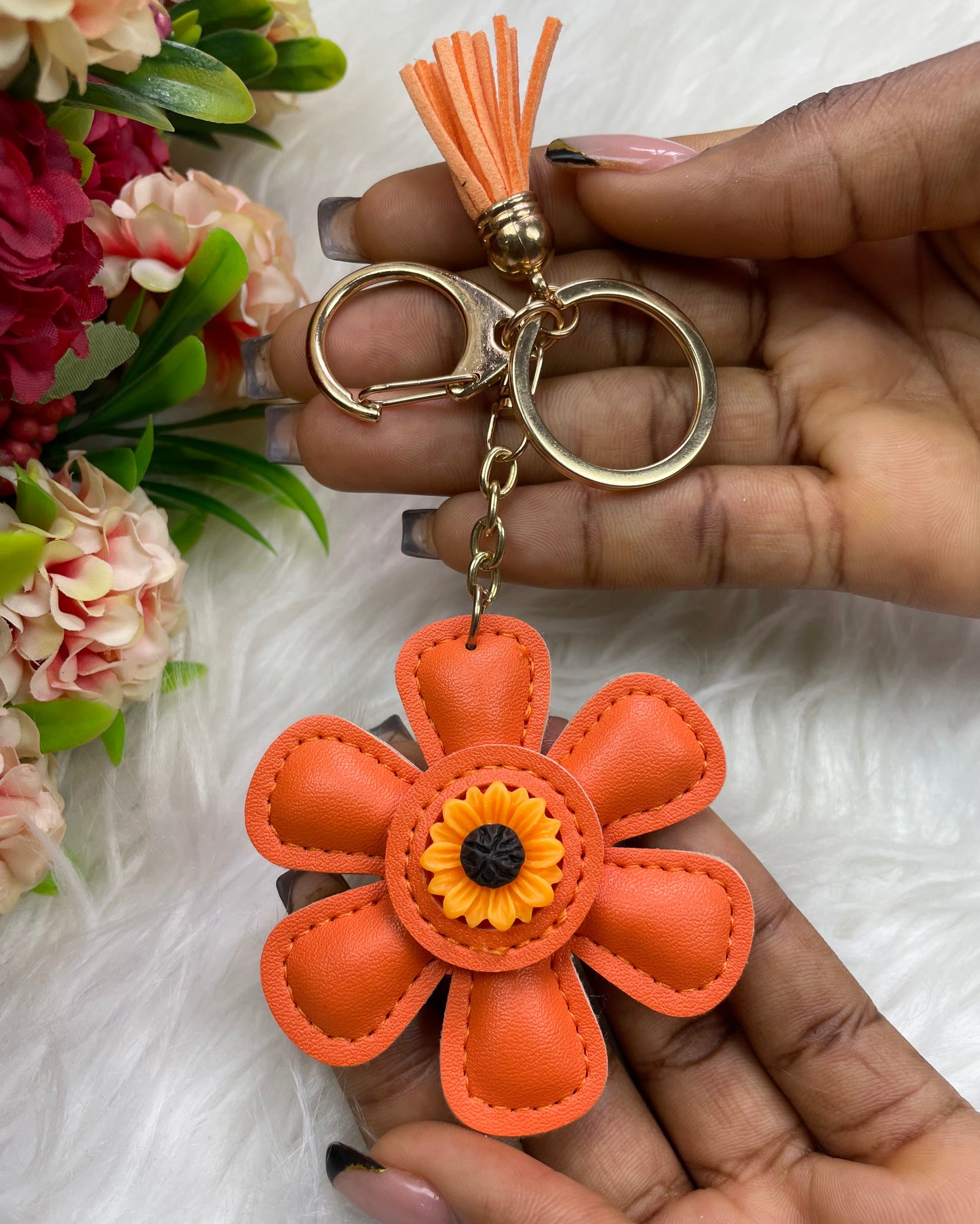 Petal pop Keychain (Orange)