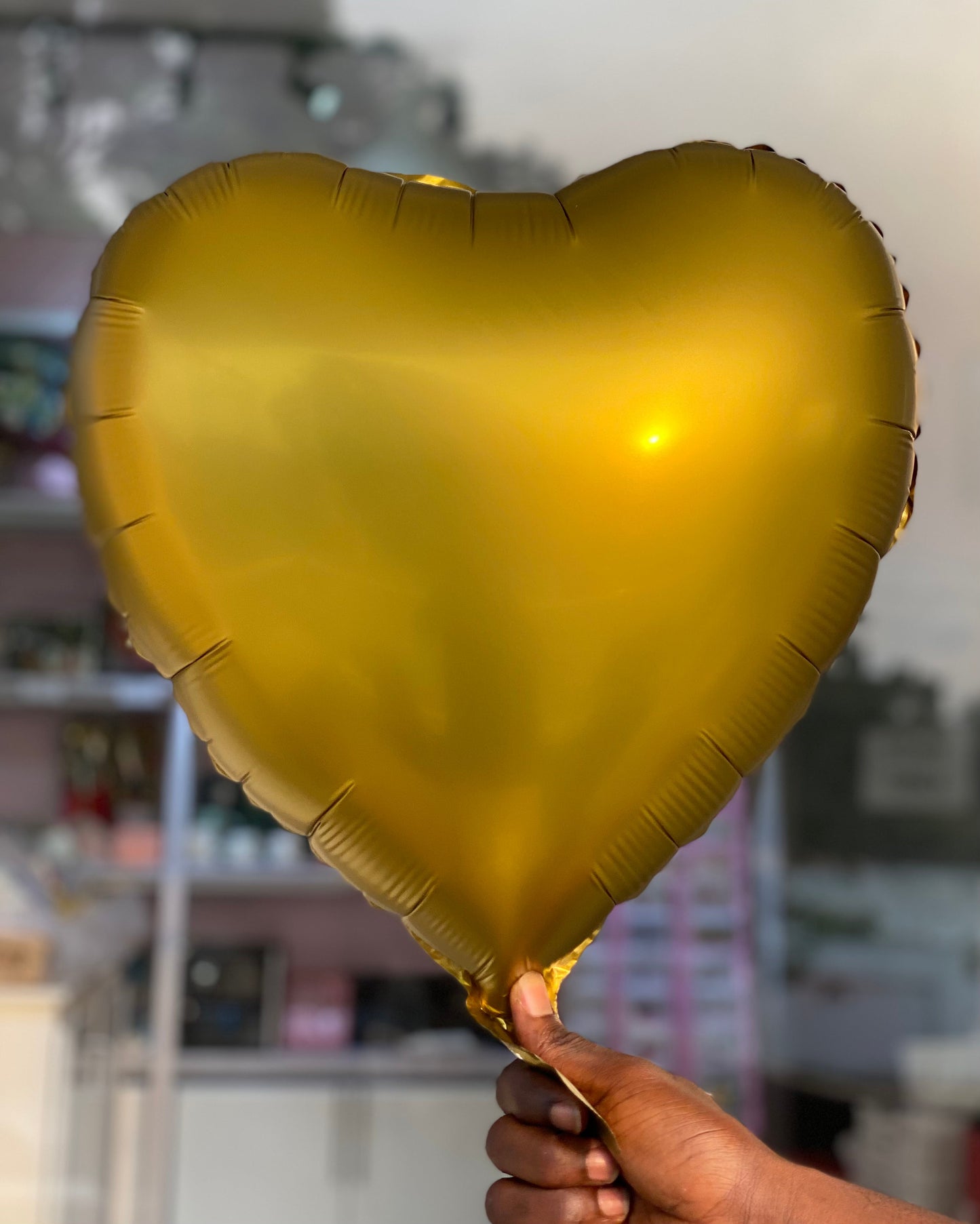 Matte Heart Balloon - Gold